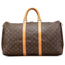 Louis Vuitton-Louis Vuitton Brown Monogram Keepall 50-Brown