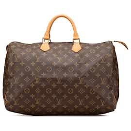 Louis Vuitton-Louis Vuitton Brown Monogram Speedy 40-Brown