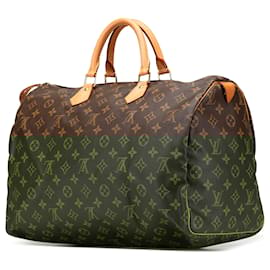 Louis Vuitton-Louis Vuitton Brown Monogram Speedy 40-Brown