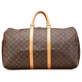 Louis Vuitton-Louis Vuitton Brown Monogram Keepall 55-Brown