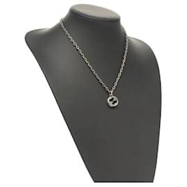 Gucci-GUCCI Interlocking Necklace Ag925 Silver Auth am8310-Silvery