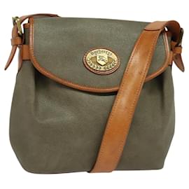 Autre Marque-Burberrys Nova Check Shoulder Bag Leather Gold Beige Auth BA2035-Beige,Golden