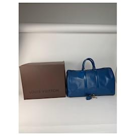 Louis Vuitton-LOUIS VUITTON Travel bags T.  Leather-Blue