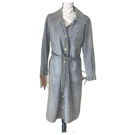 Trench coat degli anni '70 CÉLINE Blu