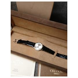 Seiko-Seiko Credor quartz watch ref. 5A74-0020-Black,Silvery,Golden