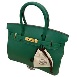 Hermès Birkin 30 Vert Or Cuir Vert