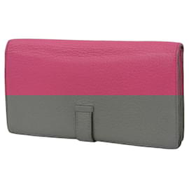 Hermès-Portefeuille long Souffle Bearn d'Hermès-Rose