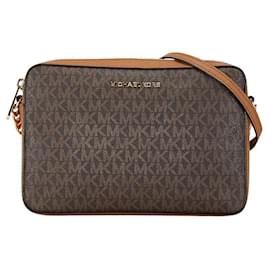 Michael Kors-Michael Kors Signature Crossbody Bag Brown-Brown