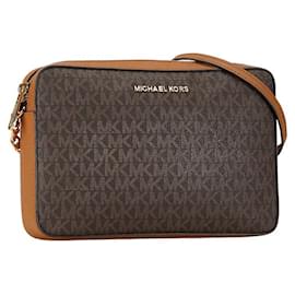 Michael Kors-Michael Kors Signature Crossbody Bag Brown-Brown