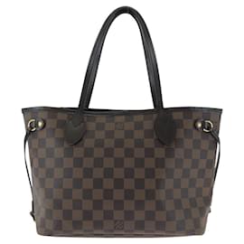Louis Vuitton-Louis Vuitton Damier Ebene Neverfull PM Tote Bag-Brown