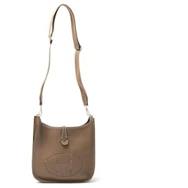 Hermès-Sac à épaule Hermes Evelyne 3 PM-Gris