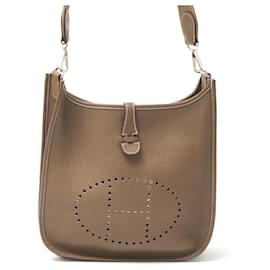 Hermès-Sac à épaule Hermes Evelyne 3 PM-Gris