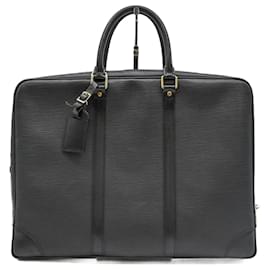 Louis Vuitton-Porte-documents en cuir Epi Louis Vuitton-Noir