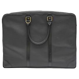 Louis Vuitton-Porte-documents en cuir Epi Louis Vuitton-Noir
