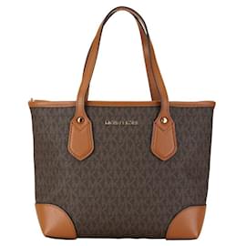 Michael Kors-Michael Kors Monogram EVA Extra Small Handbag-Brown