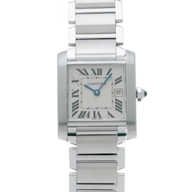 Cartier-Cartier Tank Francaise MM W51011Q3 Ivory Boys Watch-Other