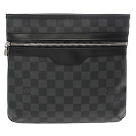 Louis Vuitton-Sac à épaule Thomas Damier Graphite Louis Vuitton-Marron,Noir