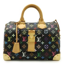 Louis Vuitton Monogram Multicolore Speedy 30 Handbag Black Multiple colors Monogram