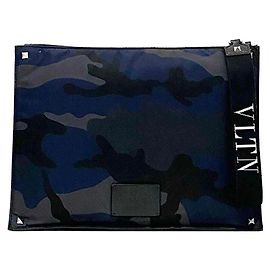 Valentino Garavani Clutch Bag Black Other Navy blue