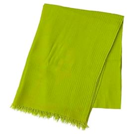 Hermès-Hermes Light Green Cashmere and Wool Stole-Light green