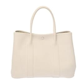 Hermès-Sac à main Hermes Garden Party PM-Blanc
