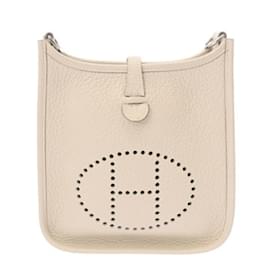 Hermès-Sac à épaule Hermes Evelyn TPM Cray Y Stamp-Beige,Écru