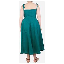 Autre Marque-Teal Monstera midi dress - size L-Green