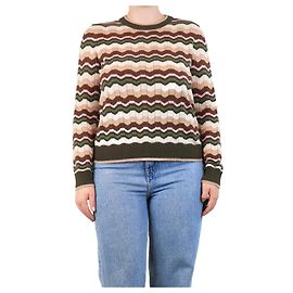 Eric Bompard Pull à rayures en chevrons multicolores - taille L Multicolore