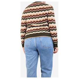 Eric Bompard-Multicolour chevron-stripe sweater - size L-Multiple colors