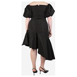 Polo Ralph Lauren-Brown ruffled asymmetrical midi dress - size UK 12-Brown