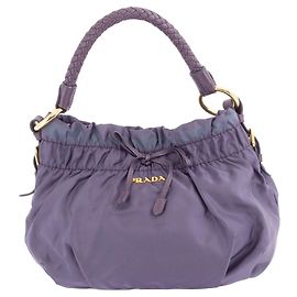 Prada geraffte Bandtasche Lila