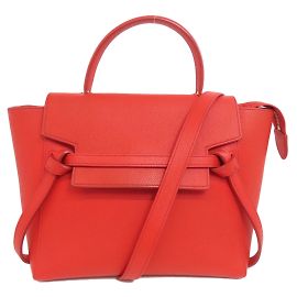 Céline Bolsa de cinto em couro de bezerro vermelho Celine Vermelho