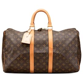 Louis Vuitton-Louis Vuitton Brown Monogram Keepall 45-Brown