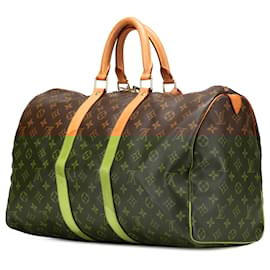 Louis Vuitton-Louis Vuitton Brown Monogram Keepall 45-Brown