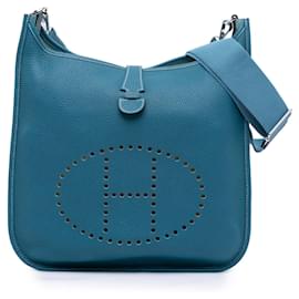 Hermès-Hermès Bleu Clémence Evelyne III 33-Bleu,Autre
