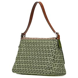 Fendi-Fendi Brun Zucchino Toile Mamma Pour Toujours-Marron,Marron clair