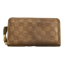 Gucci-Gucci Bamboo Long Wallet-Brown