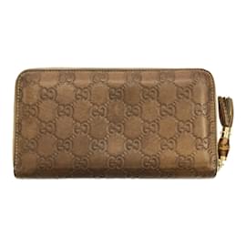 Gucci-Gucci Bamboo Long Wallet-Brown