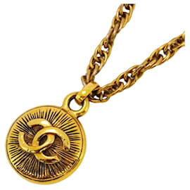 Chanel-Chanel Gold Plated Necklace with Coco Mark-Golden