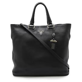 Prada-Prada Large Shoulder Tote Bag-Black