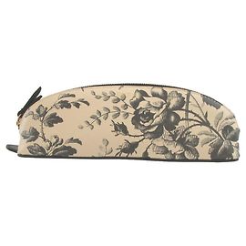 Gucci Herbarium Leder Stiftetui Schwarz Beige