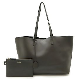 Borsa a spalla in pelle grigio carbone Yves Saint Laurent Grigio antracite