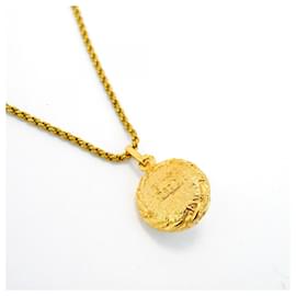 Chanel-Chanel Gold Plated Necklace with Coco Mark-Golden