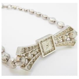 Chanel-Chanel Silver Rhinestone Choker-Silvery