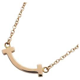 Tiffany & Co-Tiffany Necklace T Smile Mini in 18K Pink Gold-Other