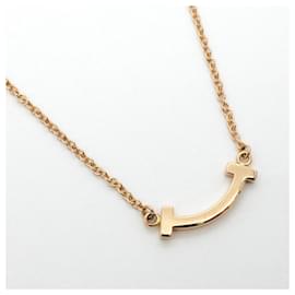 Tiffany & Co-Tiffany Necklace T Smile Mini in 18K Pink Gold-Other
