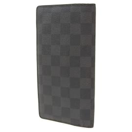 Louis Vuitton-Portefeuille long Damier Graphite Louis Vuitton N62665-Noir