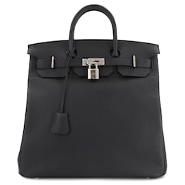Hermès-Sac à main Hermes Haut à Courroies 40-Noir