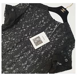Chanel-NWT Chanel Lace 2020 Mini Dress  Sz.40-Dark grey