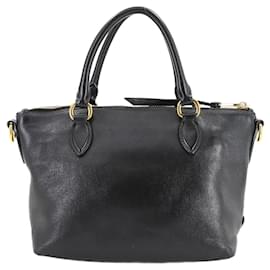 Prada-Prada Leather Handbag in Black-Black